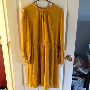 Mustard Yellow Long Sleeve Dress